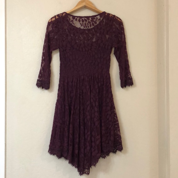 Free People Leaf Print Lace Dress - Picture 5 of 8